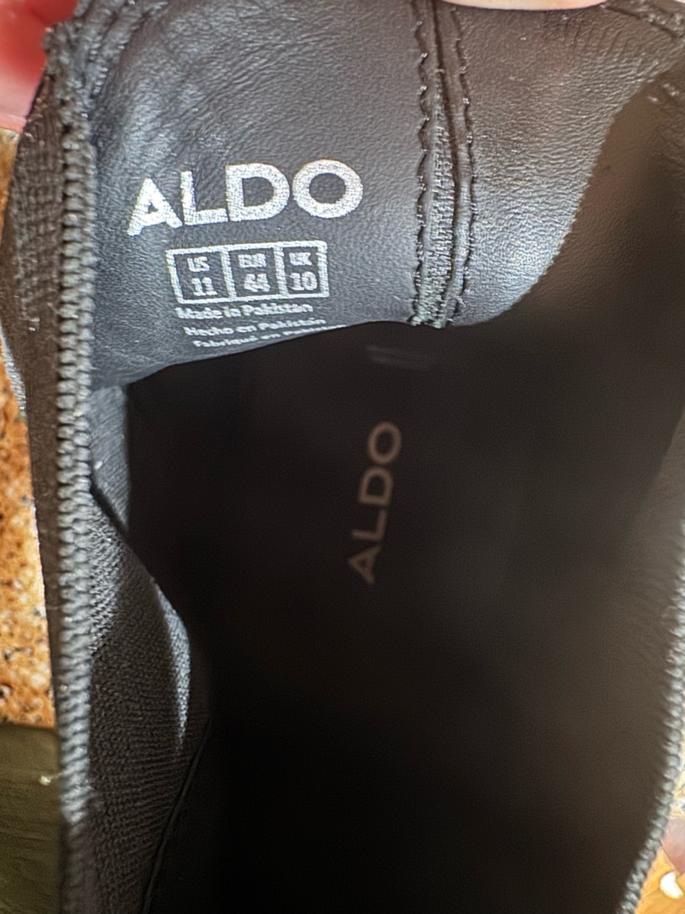 Aldo Black Leather Chelsea Boots (Size-11) - Picture 5 of 6